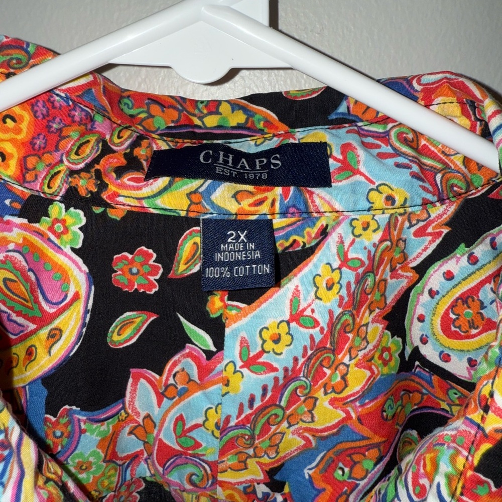 Chaps Multicolor Paisley Button Down Shirt - Picture 2 of 10